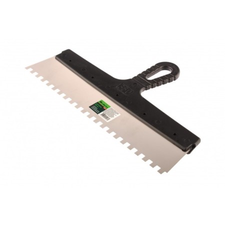 Spatula SIBRTTS 85477, tooth 8x8 mm, stainless steel, plastic handle, 350 mm