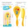 Baby combination + massage hair brush “Our Happiness”, from 0 months, yellow color