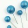 Set for decoration "beads", set 20 pcs, blue color