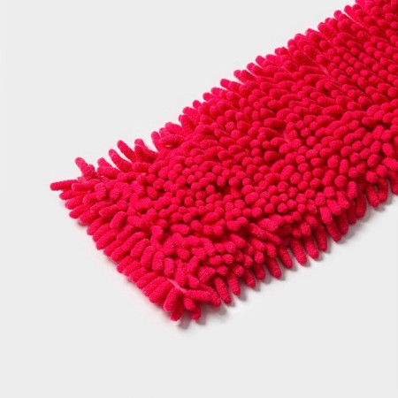 Nozzle for a flat mop of the share, 43 × 13 cm, microfiber booklies, red color-2