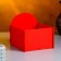 Wooden Kashpo "beloved teacher", 13.5x13.5x12.8 cm, oak, red