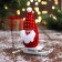 Soft toy "Santa Claus on the sled" stars, 5x13 cm, red