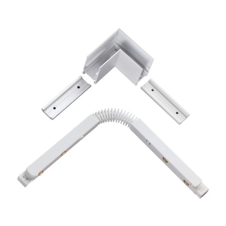 Connector L-shaped flum, white color-2