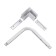 Connector L-shaped flum, white color