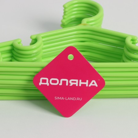 Shoulders - Children's shade hangers for clothes, 26.5 × 14 cm, 10 pcs, green color-7