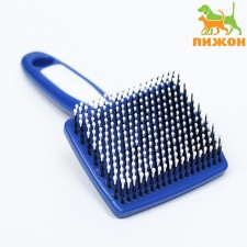 Puchoderma plastic soft with rounded teeth, small, 6 x 13.5 cm, white-blue