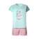 Homemade female "cat" (T -shirt/shorts), mint color/pink, size 46