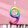 Candle in the cake "Watercolor", number 9, 9 cm, giant