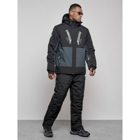 Male winter ski costume, size 48, black color-2