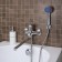Bath mixer "RMS" SL52-006E-3, pour 350 mm, shower set, zinc, chrome