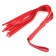 Leather whip, 55 cm, red