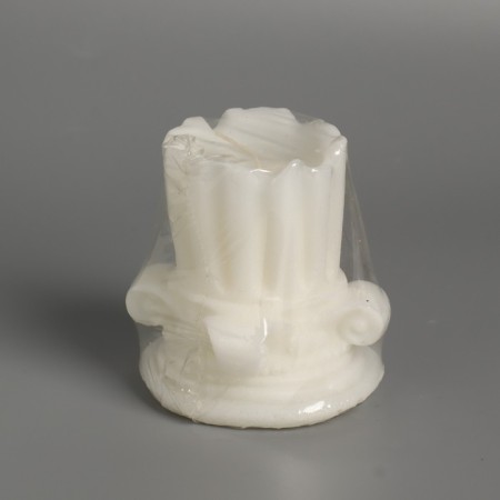 Figure candle "Small column", 7.5 cm, white-4