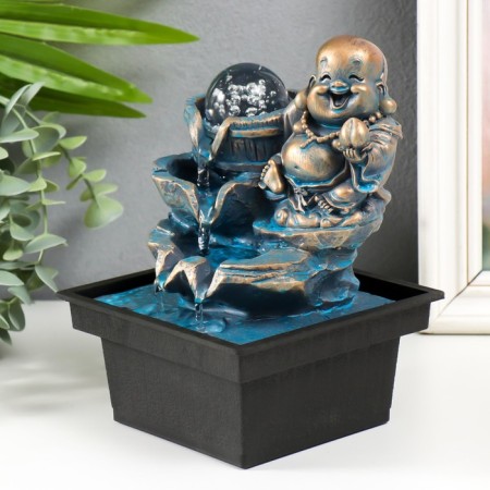 Fountain "Happy Hothee with Persian" Zelen-Bronzovaya 19.5x13.5x10 cm-2
