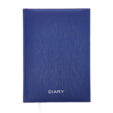 Leduced Diary A5, 160 sheets, attomex.Rigent, solid boumvinyl cover with foam rubber, lies, block 70 g/m2, blue