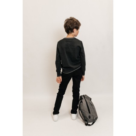 Jumper for boys, height 110-116 cm, dark gray color-5