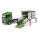 Bruder Scania truck for transportation of animals, with a cow, green color