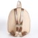 School backpack of artificial leather with pocket What that 27x23x10 cm