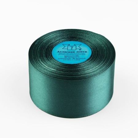 Satin tape, 50 mm × 33 ± 2 m, dark green color No. 092-1