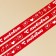 Satin tape, gift packaging, “with love”, red, 1 cm x 5 m