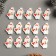 A set of buttons for creativity wood "Snowman with a gift" set of 15 pcs 3.5x2.5 cm