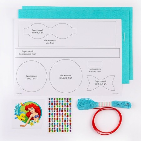 Set for creating a felt box, "Ariel", princesses-2