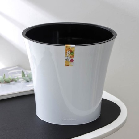 Kashpo for flowers with an insert "Arte", 5 l, white-black color-3