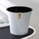 Kashpo for flowers with an insert "Arte", 5 l, white-black color