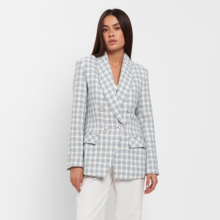 Jacket tweed double -breasted mist p. 44, blue