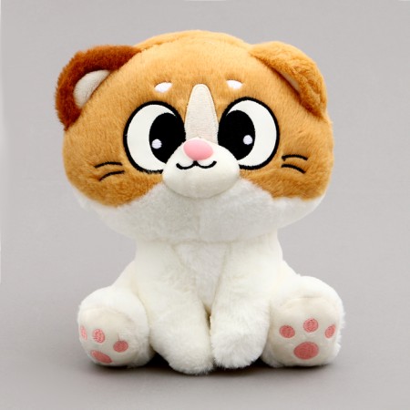 Soft toy "cat", 22 cm, brown color