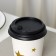 Plastic disposable lid for a black glass, with a valve, d = 8 cm