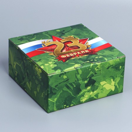 Box Gift team, packaging, "February 23", 15 x 15 x 7 cm-2