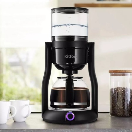 Coffee machine KitFort KT-7136, drip, 680 watts, 0.48 l, black-1