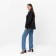 Women's shirt with ribbons mist, size 50, black
