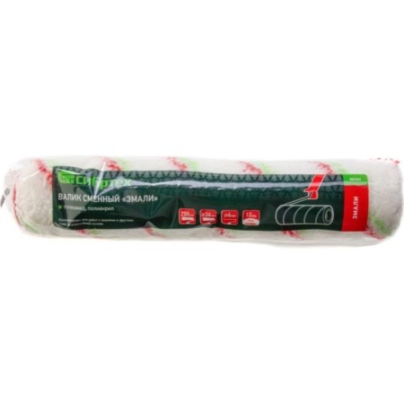Sixtect -shaped roller SibRTST 80203, polyacryl, d = 36 mm, handle d = 6 mm, pile 12 mm, 250 mm-3