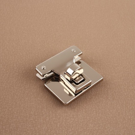 Bag's fastener, 3.3 × 3.3 cm, pearl silver color-1
