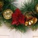 New Year's Wreath D-25 cm "Red flowers and bells" mix