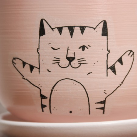 Flower pot "Myun" 1.6 l, pink-4