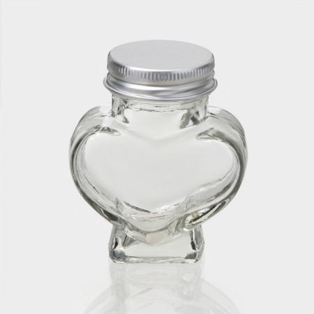 Glass jar for spices with a plastic lid "Heart", 60 ml, 6 × 3.9 × 7.5 cm