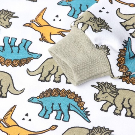 Pajama nursery, khaki color/dinosaurs, height 116 cm-2