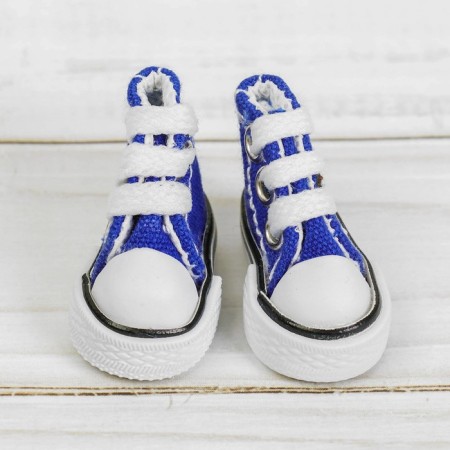 Doll sneakers, sole length 3.8 cm, blue color-2