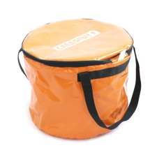 A bucket with a lid of rangers for fish, PVC, 40x40x30 cm, orange color