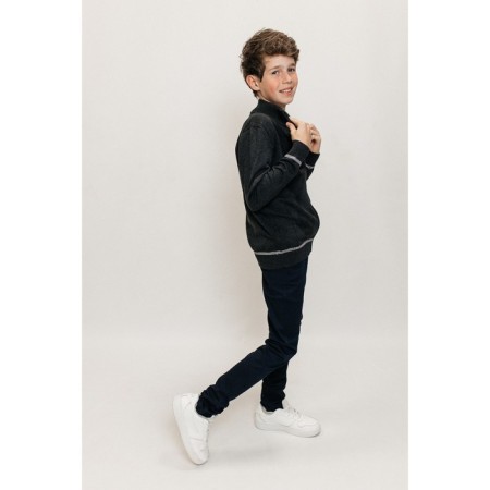 Jumper for boys, height 110-116 cm, dark gray color-6