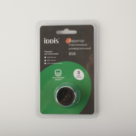 IDDIS 996P28B1SM, external thread, D = 28 mm, ABS plastic, chrome-6