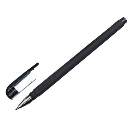 Gel pen 0.5 mm Berlingo Velvet, black rod, rubberized case 243042-2