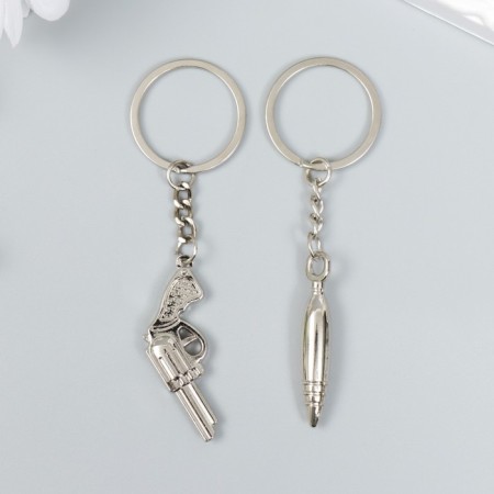 Trick Metal 2B1 "Revolver and bullet" silver 4x3 cm-3