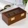 Casket wood 2 compartments for clocks and jewelry "Style" Brown 10.5x7x19.2 cm