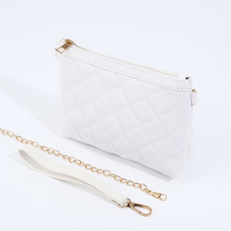 Bag Cross-Bodi with a zipper, white color-6