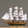 Ship "Odyssey" with white sails, green-brown corps, 58*8*48cm