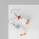 Earrings Assorted "Joy" by geese in hats, colored in silver