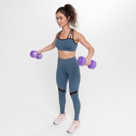 Female sports leggings, blue color, size 50 (XL)-2
